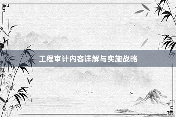 工程审计内容详解与实施战略